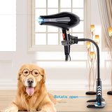 Pet Hair Dryer Stand Fixed Bracket 360 Degree Rotating Freely Retractable Rack Convenient  Free Hands Care Accessories for Dog C